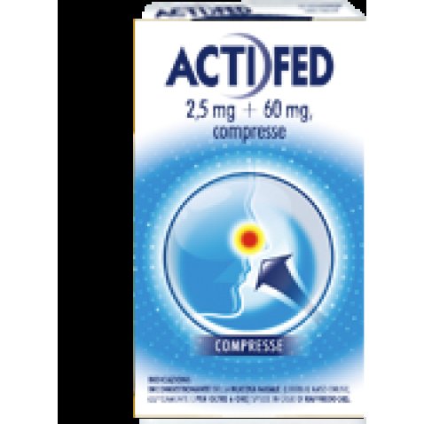 ACTIFED*12 cpr 2,5 mg + 60 mg ACTIFED*12 cpr 2,5 mg + 60 mg