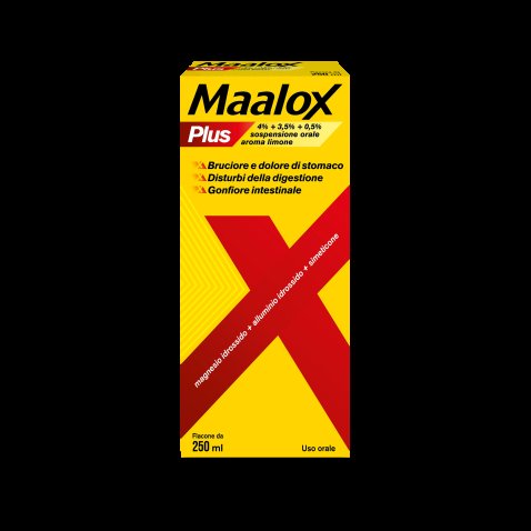 MAALOX PLUS*orale sosp 250 ml 4% + 3,5% + 0,5% aroma limone
