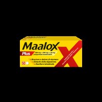 MAALOX PLUS*50 cpr mast 200 mg + 200 mg + 25 mg