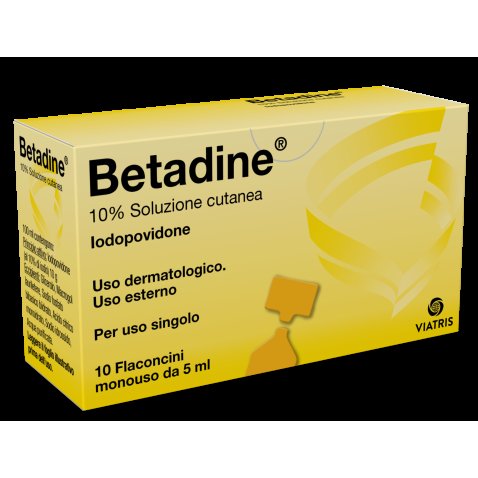 BETADINE*soluz cutanea 10 flaconcini monouso 5 ml 10%