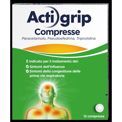 ACTIGRIP*12 cpr 60 mg + 2,5 mg + 500 mg