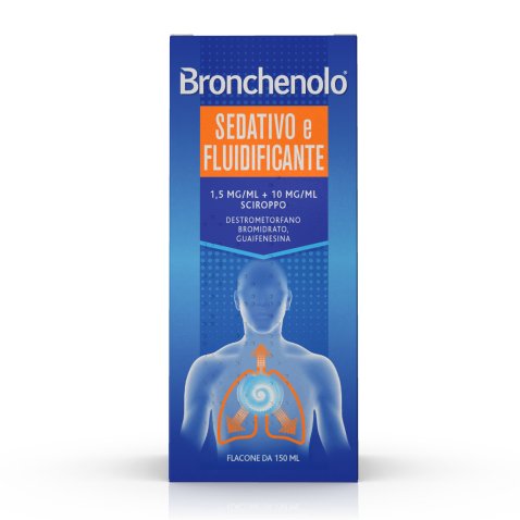 BRONCHENOLO SEDATIVO E FLUIDIFICANTE*sciroppo 150 ml 1,5 mg/ml + 10 mg/ml