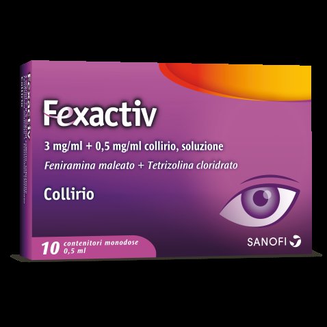 FEXACTIV*collirio 10 monodose 0,5 ml 3 mg/ml + 0,5 mg/ml FEXACTIV*collirio 10 monodose 0,5 ml 3 mg/ml + 0,5 mg/ml