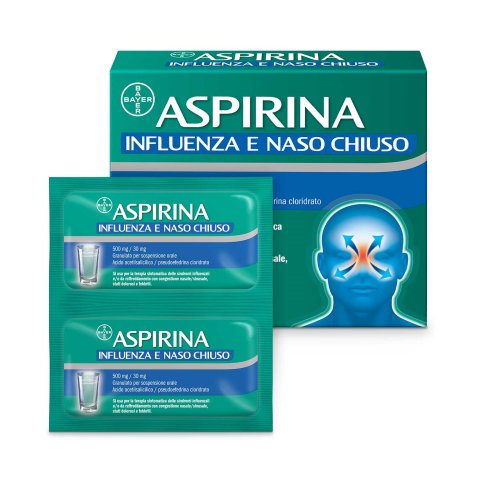 ASPIRINA INFLUENZA E NASO CHIUSO*orale 10 bust 500 mg + 30 mg