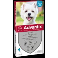 ADVANTIX SPOT ON*soluz 4 pipette 1 ml 100 mg + 500 mg cani da 4 a 10 Kg ADVANTIX SPOT ON*soluz 4 pipette 1 ml 100 mg + 500 mg cani da 4 a 10 Kg