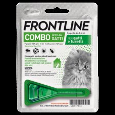 FRONTLINE COMBO SPOT-ON GATTI*soluz 1 pipetta 0,5 ml 50 mg +60 mg gatti e furetti FRONTLINE COMBO SPOT-ON GATTI*soluz 1 pipetta 0,5 ml 50 mg +60 mg gatti e furetti