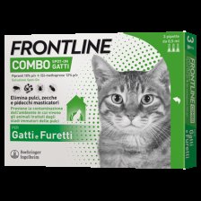 FRONTLINE COMBO SPOT-ON GATTI*soluz 3 pipette 0,5 ml 50 mg +60 mg gatti e furetti FRONTLINE COMBO SPOT-ON GATTI*soluz 3 pipette 0,5 ml 50 mg +60 mg gatti e furetti