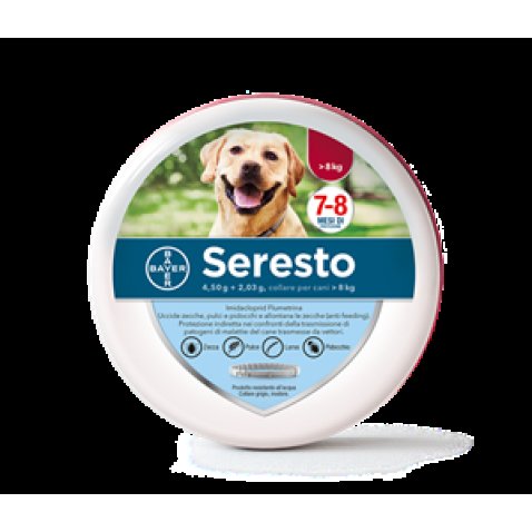 SERESTO*collare antiparassitario 45 g (70 cm) cani (peso superiore a 8 kg) SERESTO*collare antiparassitario 45 g (70 cm) cani (peso superiore a 8 kg)