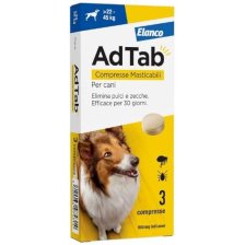 ADTAB*3 cpr masticabili 900 mg per cani da 22 a 45 Kg ADTAB*3 cpr masticabili 900 mg per cani da 22 a 45 Kg