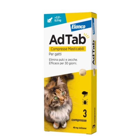 ADTAB*3 cpr masticabile 48 mg per gatti da 2 a 8 Kg