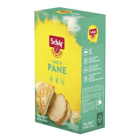 SCHAR MIX B PREPARATO PANE SENZA LATTOSIO 1 KG + 20 G