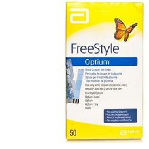 STRISCE MISURAZIONE GLICEMIA FREESTYLE OPTIUM TEST STRIPS 25PEZZI STRISCE MISURAZIONE GLICEMIA FREESTYLE OPTIUM TEST STRIPS 25PEZZI