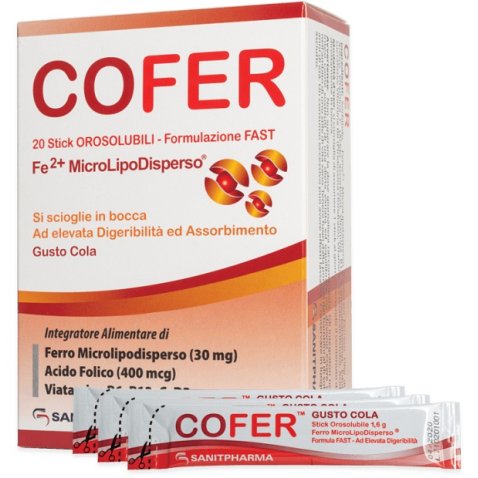 COFER 20 STICK OROSOLUBILI DA 1,6 G GUSTO COLA COFER 20 STICK OROSOLUBILI DA 1,6 G GUSTO COLA