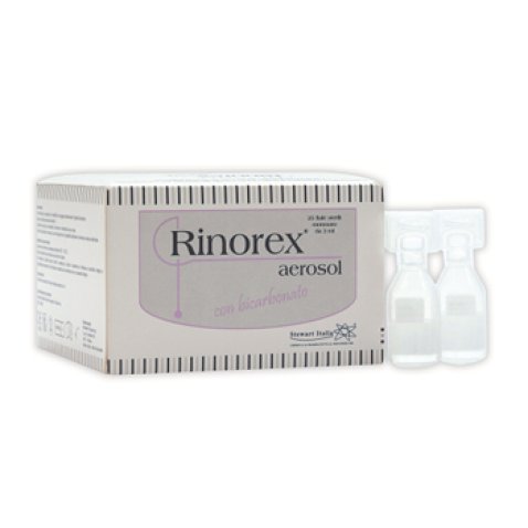 FIALA PER AEROSOL RINOREX BICARBONATO 25 FIALE 3 ML FIALA PER AEROSOL RINOREX BICARBONATO 25 FIALE 3 ML