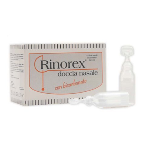 FIALA PER DOCCIA NASALE RINOREX BICARBONATO 15 FIALE 5 ML