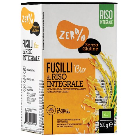 ZERO% GLUTINE FUSILLI DI RISO INTEGRALE SENZA GLUTINE BIO 500 G