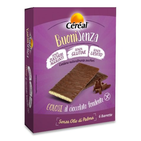 CEREAL BUONI SENZA GOLOSI CIOCCOLATO FONDENTE 6 X 17 G