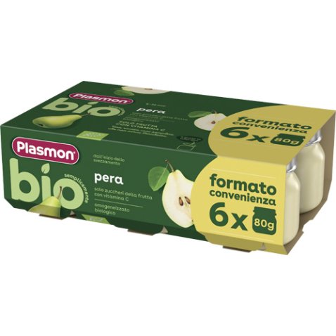 PLASMON BIO OMOGENEIZZATO PERA 6 PEZZI DA 80 G