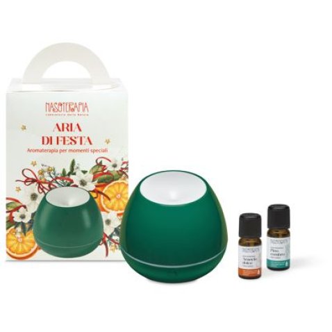 NASOTERAPIA KIT ARIA DI FESTA DIFFUSORE A ULTRASUONI GHIANDAVERDE + OLIO ESSENZIALE BIO 5 ML NASOTERAPIA KIT ARIA DI FESTA DIFFUSORE A ULTRASUONI GHIANDAVERDE + OLIO ESSENZIALE BIO 5 ML