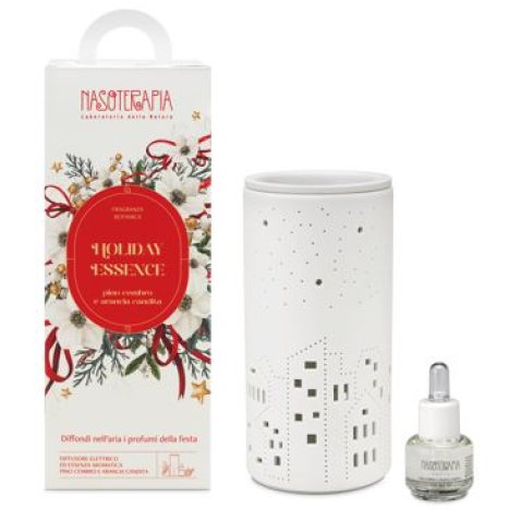 NASOTERAPIA KIT HOLIDAY ESSENCE DIFFUSORE ELETTRICO CHRISTMAS TOWN + ESSENZA AROMATICA 15 ML