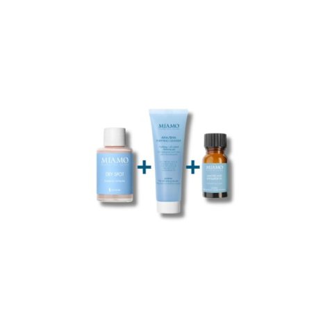 MIAMO 3 CVS 2025 COFANETTO SOS BRUFOLI DRY SPOT + AHA/BHA PURIFYING CLEANSER + SALICYLIC ACID EXFOLIATOR 2% 10 ML