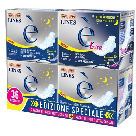 LINES E' 3 CARRY PACK NOTTE X 27 PEZZI + 1 CARRY PACK EXTRA9 PEZZI