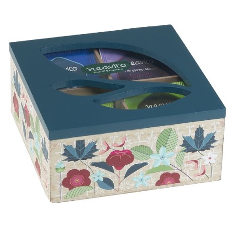 NEAVITA COFANETTO LEGNO BIO AZZURRO 20 FILTRI TISANE ASSORTITE