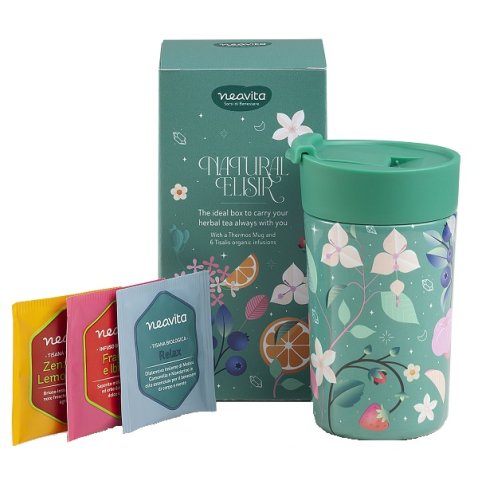NEAVITA COFANETTO MUG THERMOS + 9 FILTRI BIO NATURAL ELISIR