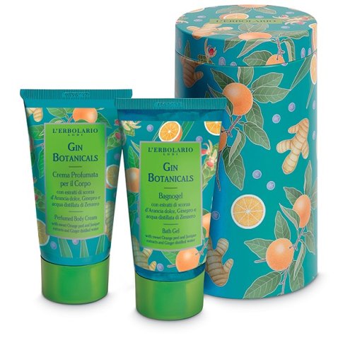 GIN BOTANICALS BEAUTY BOX SCORZE D'ARANCIA EDIZIONE LIMITATA1 CREMA PROFUMATA CORPO 75 ML + 1 BAGNOGEL 75 ML