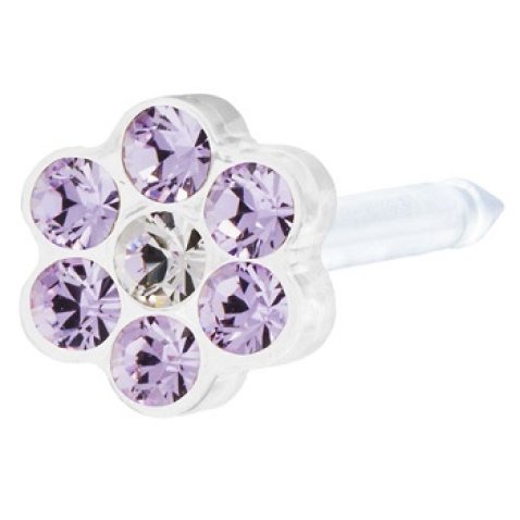 BLOMDAHL FORALOBI MP DAISY 5MM VIOLET/CRYSTAL