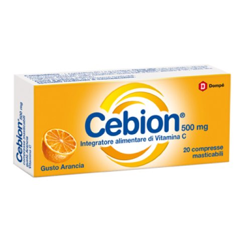 CEBION MASTICABILE ARANCIA VITAMINA C 500 MG 20 COMPRESSE CEBION MASTICABILE ARANCIA VITAMINA C 500 MG 20 COMPRESSE
