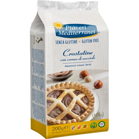 PIACERI MEDITERRANEI CROSTATINA CON CREMA DI NOCCIOLA 4 X 50G