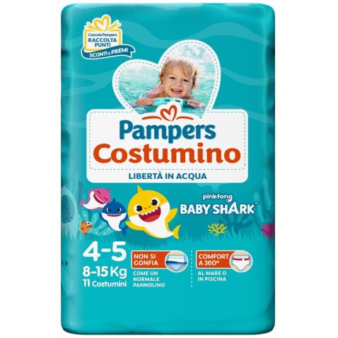 PAMPERS COSTUMINO BABY SHARK CP S 4-5 11 PEZZI