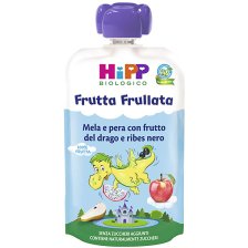 HIPP BIO FRUTTA FRULLATA DRAGONE MELA PERA FRUTTA DEL DRAGORIBES NERO 90 G
