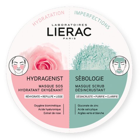 LIERAC MONO MASK HYDRA + SEBOLOGIE 2 X 6 ML