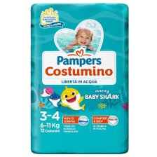 PAMPERS COSTUMINO BABY SHARK CP S3-4 12 PEZZI