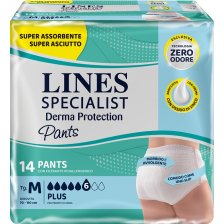 PANNOLONE PER INCONTINENZA LINES SPECIALIST DERMA PANTS PLUSM 14 PEZZI
