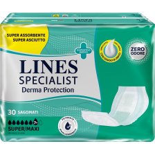 PANNOLONE PER INCONTINENZA LINES SPECIALIST DERMA SAGOMATO SUPER+ 30 PEZZI