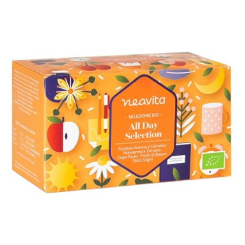 NEAVITA SELEZIONE INFUSI E TISANE BIO IN FILTRO ALL DAY SELECTION 20 PEZZI