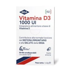 VITAMINA D3 IBSA 1000UI 30 FILM ORODISPERSIBILI VITAMINA D3 IBSA 1000UI 30 FILM ORODISPERSIBILI