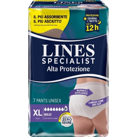 LINES SPECIALIST PANTS MAXI XL 7 PANNOLONI MUTANDINA ALTA PROTEZIONE