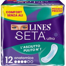 LINES SETA ULTRA ASSORBENTI ANATOMICO DWCT 12 PEZZI