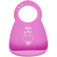 CHICCO BAVAGLIA SILICONE ROSA