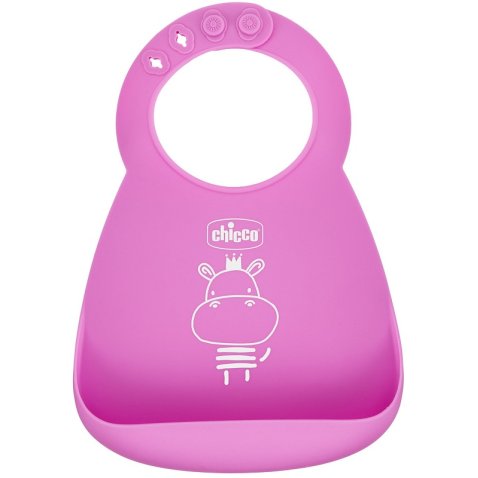 CHICCO BAVAGLIA SILICONE ROSA