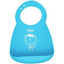 CHICCO BAVAGLIA SILICONE AZZURRO