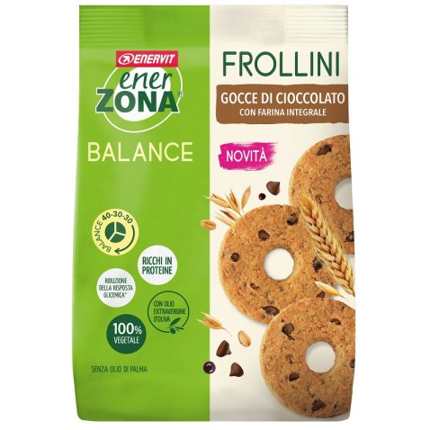ENERZONA FROLLINI INTEGRALE GOCCE CIOCCOLATO 250 G