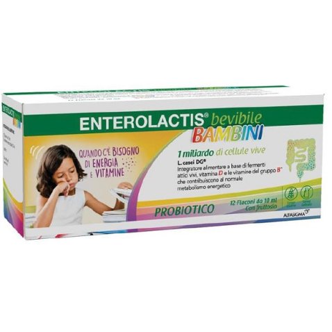 ENTEROLACTIS BAMBINI BEVIBILE 12 FLACONI DA 10 ML