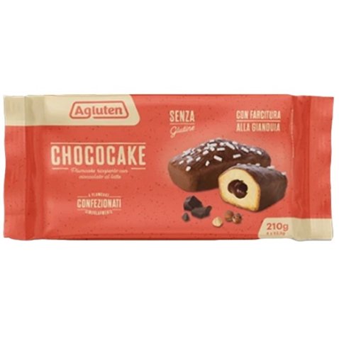 AGLUTEN CHOCOCAKE 4 PLUMCAKE RICOPERTI CON CIOCCOLATO AL LATTE CON FARCITURA ALLA GIANDUIA DA 52,5G AGLUTEN CHOCOCAKE 4 PLUMCAKE RICOPERTI CON CIOCCOLATO AL LATTE CON FARCITURA ALLA GIANDUIA DA 52,5G