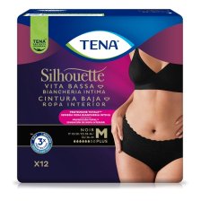 PANNOLONE A MUTANDINA ASSORBENTE TENA SILHOUETTE NOIR M VITABASSA 12 PEZZI