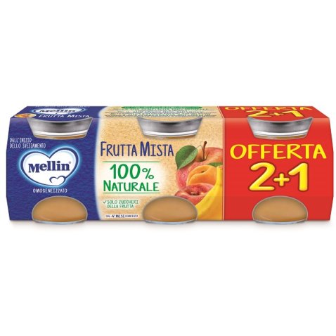 MELLIN OMOGENEIZZATO FRUTTA MISTA 3 PEZZI DA 100 G MELLIN OMOGENEIZZATO FRUTTA MISTA 3 PEZZI DA 100 G
